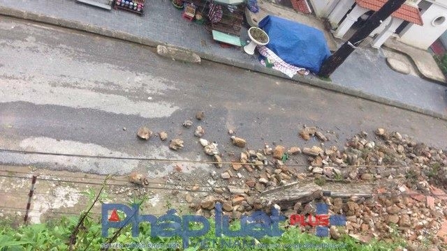 Ảnh hưởng cơn b&atilde;o số 3: Một g&oacute;c Nh&agrave; thờ đ&aacute; Tam Đảo bị sạt lở