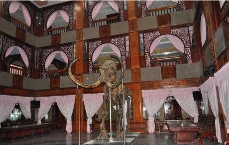 Bộ xương voi ma m&uacute;t trong dinh thự của đại gia Trầm B&ecirc;.