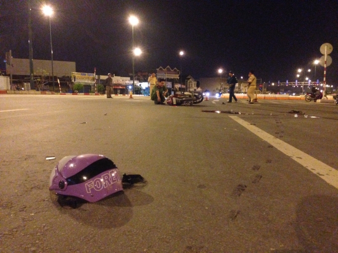 Hiện trường vụ tai nạn.