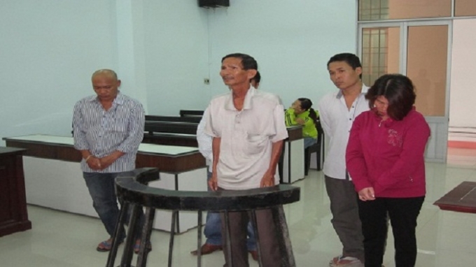 C&aacute;c bị c&aacute;o tại phi&ecirc;n t&ograve;a ph&uacute;c thẩm.