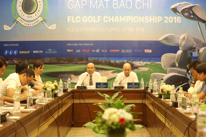 Ban tổ chức giải FLC Golf Championship 2016 gặp gỡ b&aacute;o ch&iacute; giới thiệu về Giải.