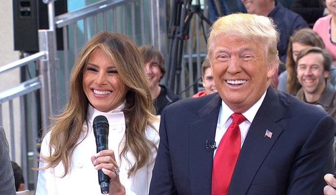 Vợ chồng Donald Trump. (Ảnh: AP)