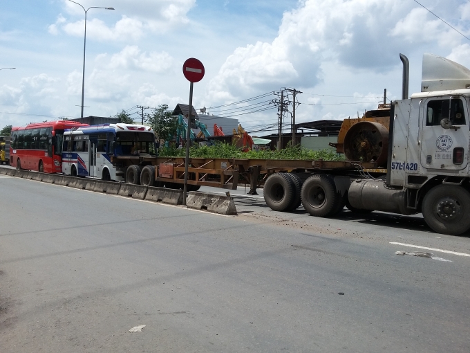 Hiện trường vụ tai nạn.