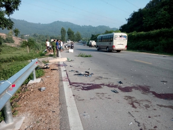 Hiện trường vụ tai nạn.