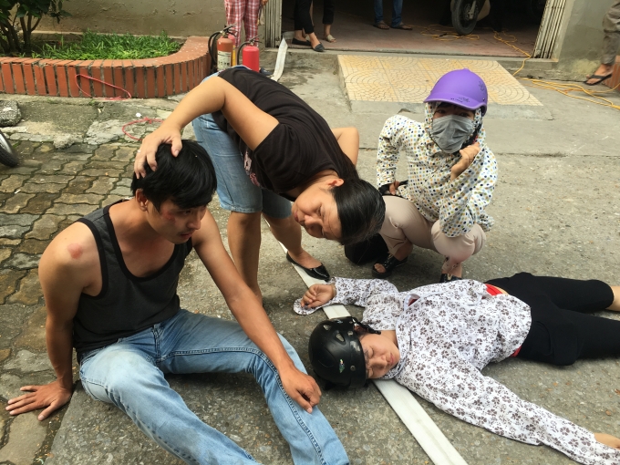 Hiện trường nơi xảy ra sự việc.