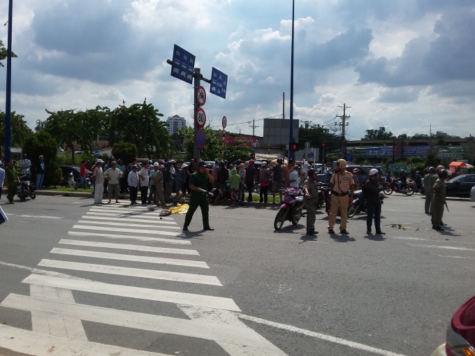 Hiện trường vụ tai nạn.