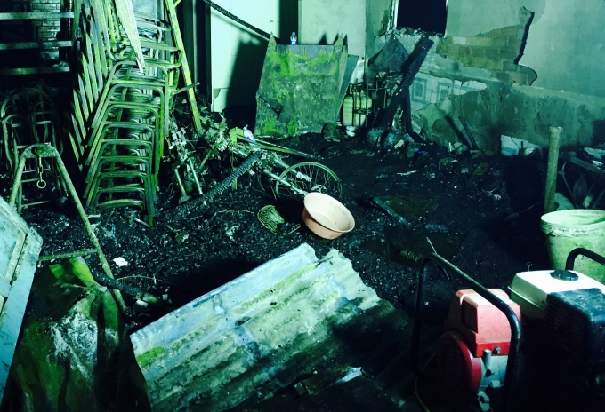 Hiện trường vụ ch&aacute;y khiến 6 người tử vong.