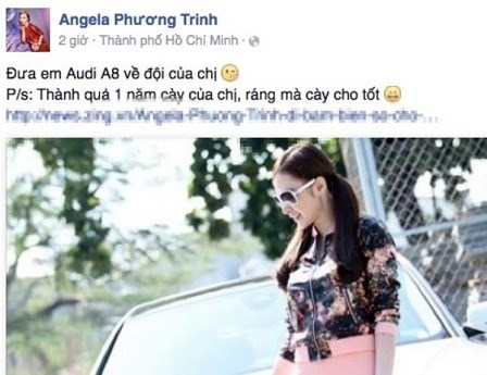 Phương Trinh từng g&acirc;y x&ocirc;n xao dư luận khi khoe xe tiền tỷ do m&igrave;nh tự mua nhưng thực tế l&agrave; của đại gia g&oacute;p phần lớn cổ phần.&nbsp;