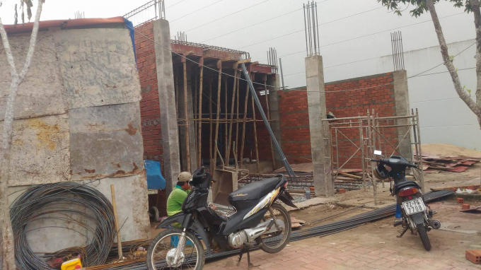 C&ocirc;ng tr&igrave;nh đang tiếp tục x&acirc;y cất ghi nhận v&agrave;o ng&agrave;y 21/7.