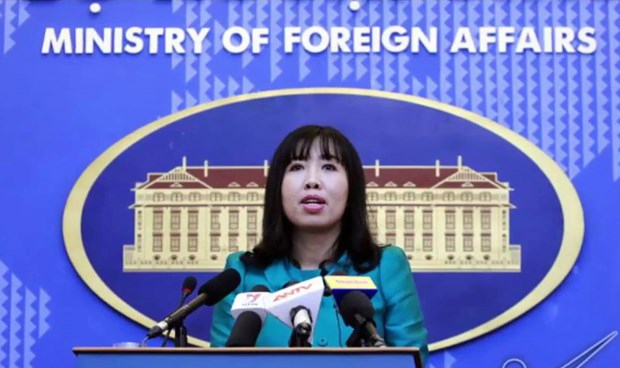 Người ph&aacute;t ng&ocirc;n Bộ Ngoại giao Việt Nam L&ecirc; Thị Thu Hằng