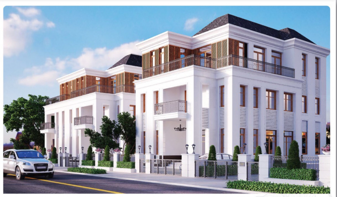 Biệt thự x&acirc;y: 1 tầng hầm để xe , tầng 1, tầng 2 , tầng 3 v&agrave; tầng &aacute;p m&aacute;i.