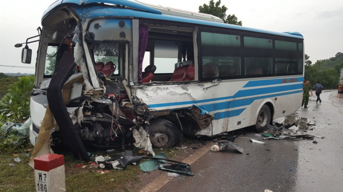 Hiện trường vụ tai nạn.