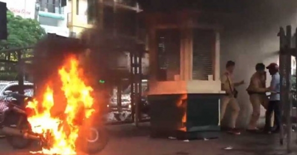 Đốt xe vì bị CSGT xử phạt: Phạm ba tội!