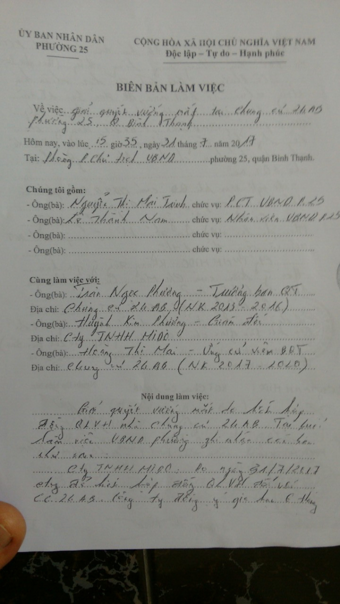 Quản l&yacute; chung cư 24AB &ndash; B&igrave;nh Thạnh d&iacute;nh h&agrave;ng loạt sai phạm: Ch&iacute;nh quyền bị tố l&agrave;m