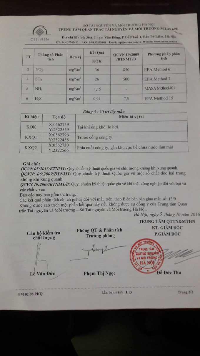 Chủ tịch H&agrave; Nội chỉ đạo, &ocirc; nhiễm kh&iacute; ở cụm C&ocirc;ng nghiệp Ngọc Liệp Quốc Oai được xử l&yacute; triệt để