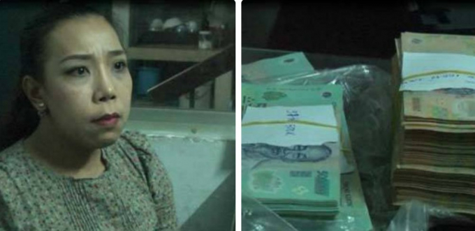 Uyển tại cơ quan c&ocirc;ng an c&ugrave;ng tang vật