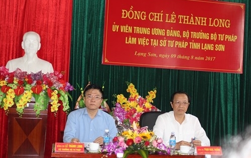 Bộ trưởng Lê Thành Long thăm và làm việc tại Lạng Sơn