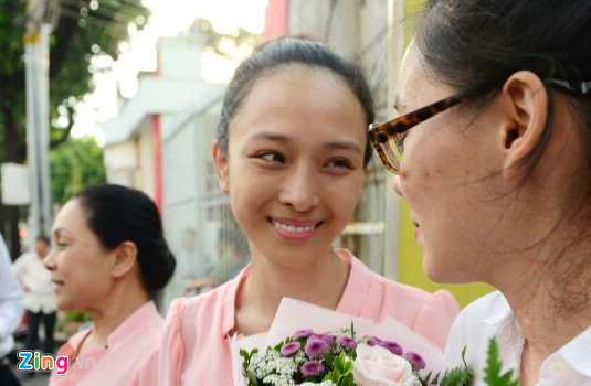 Hoa hậu Phương Nga tại thời điểm được tại ngoại. (Ảnh: Zing.vn)