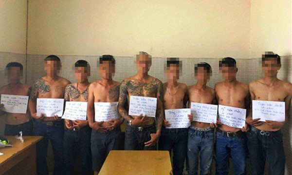 Nh&oacute;m đối tượng bắt c&oacute;c chị N để đ&ograve;i nợ bị CQCA bắt giữ.