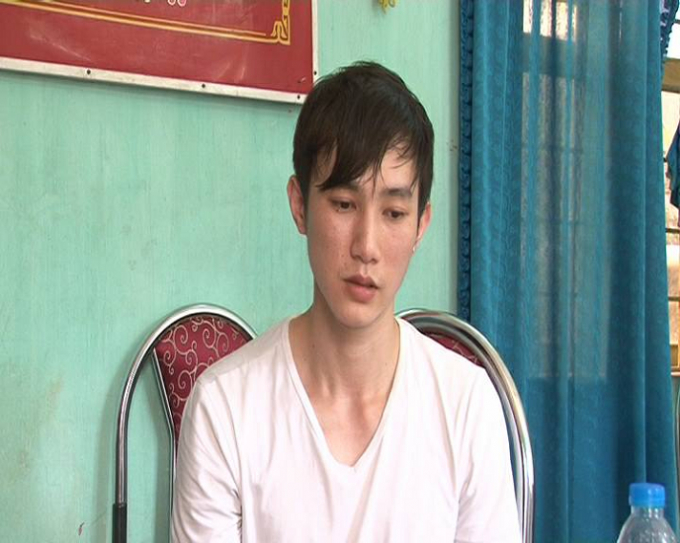 Đối tượng L&yacute; Gia Kỳ tại cơ quan c&ocirc;ng an.