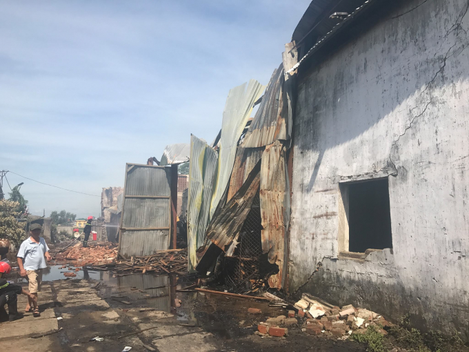 Vụ hỏa hoạn đ&atilde; thi&ecirc;u rụi nhiều t&agrave;i sản ước t&iacute;nh thiệt hại khoảng 7 tỷ đồng.