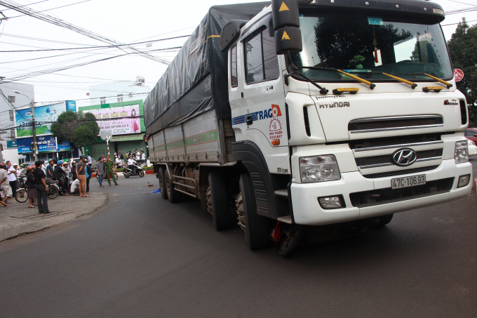 Hiện trường vụ tai nạn.