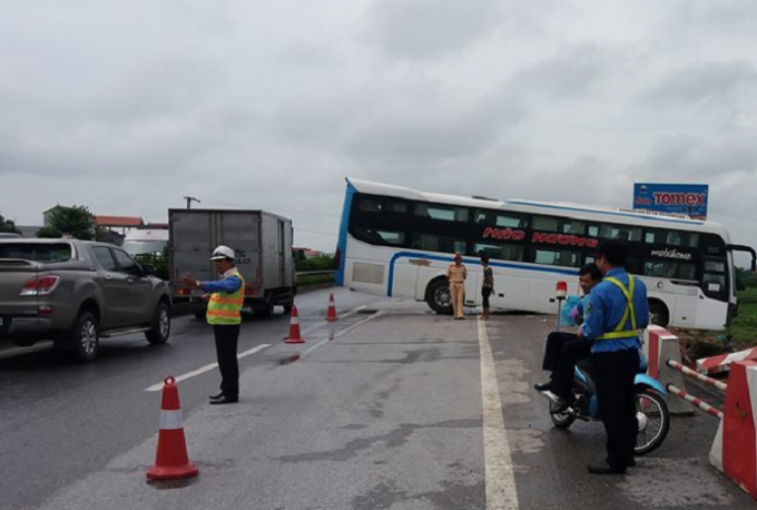 Hiện trường nơi xảy ra vụ tai nạn.