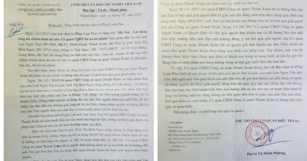 Vụ lợi dụng lòng tin chiếm đoạt tài sản: Công an quận Thanh Xuân phản hồi sau khi Pháp luật Plus đăng tải