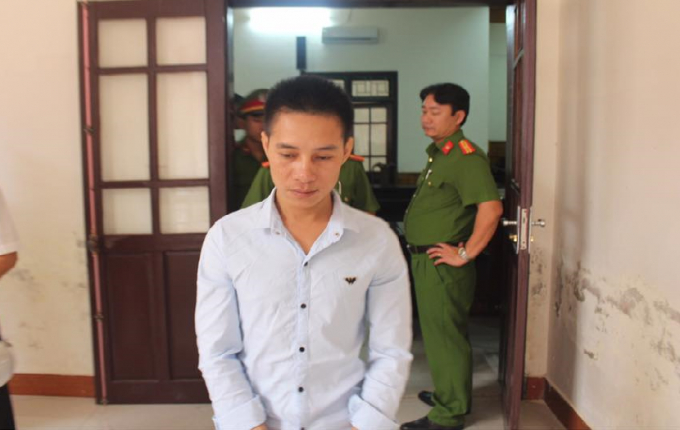 Bị c&aacute;o Trần Cao Dương tại phi&ecirc;n t&ograve;a s&aacute;ng 18/8.