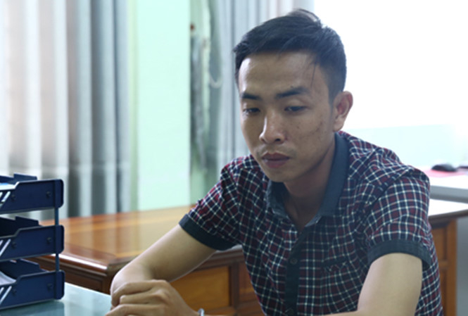 Bế Ho&agrave;ng Thế Phương tại cơ quan c&ocirc;ng an. (Ảnh: b&aacute;o Tiền phong)