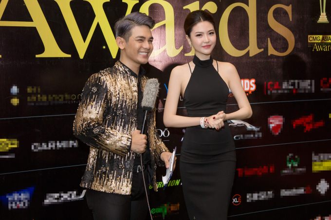 Hoa hậu Ngọc Duy&ecirc;n diện đầm sexy khoe lưng ong nuột n&agrave;