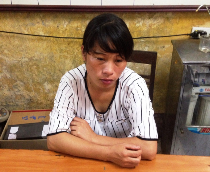 Triệu Thị Vui tại cơ quan điều tra.