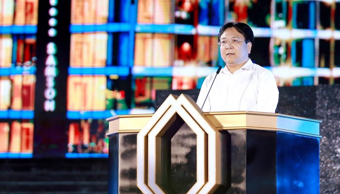 &Ocirc;ng Vương Duy Bi&ecirc;n, Thứ trưởng Bộ Văn h&oacute;a, Thể thao v&agrave; Du lịch chia sẻ trong buổi lễ.