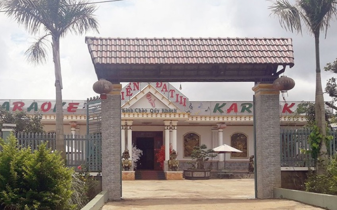 Qu&aacute;n Karaoke Tiến Đạt III, nơi xảy ra vụ việc. (Ảnh:&nbsp;B&aacute;o Đắk N&ocirc;ng điện tử)