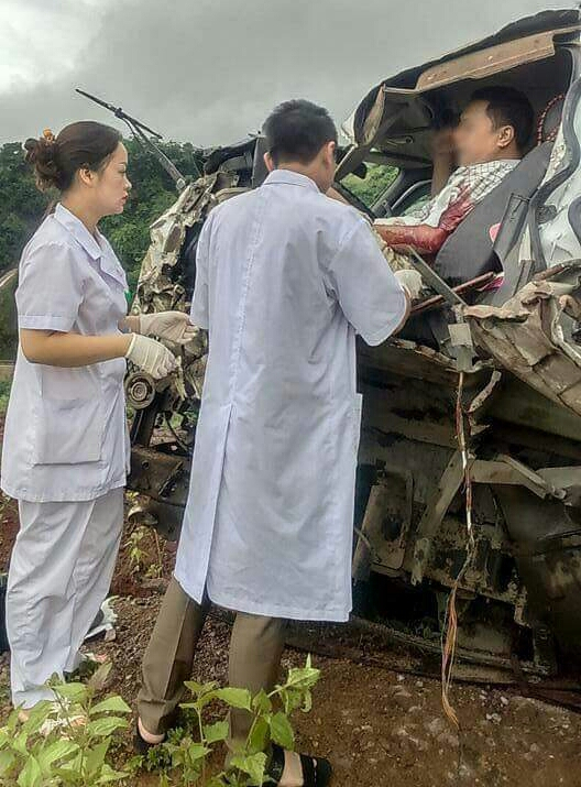 Hiện trường xảy ra vụ tai nạn.