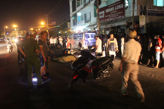 Hiện trường vụ tai nạn. Ảnh: N.H.