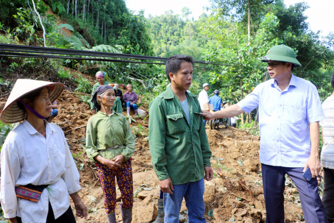 Chủ tịch UBND tỉnh Bắc Kạn trực tiếp kiểm tra c&ocirc;ng t&aacute;c khắc phục mưa lũ