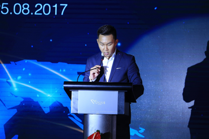 &Ocirc;ng Nguyễn Qu&yacute; Tuấn - Gi&aacute;m đốc ph&aacute;t triển Việt Nam của tập đo&agrave;n Accor ph&aacute;t biểu tại chương tr&igrave;nh.