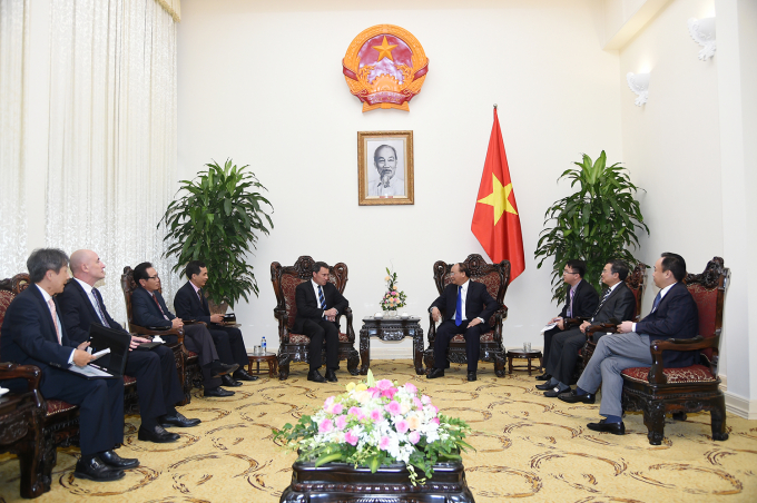 Thủ tướng tiếp Ph&oacute; Chủ tịch Exxon Mobil.