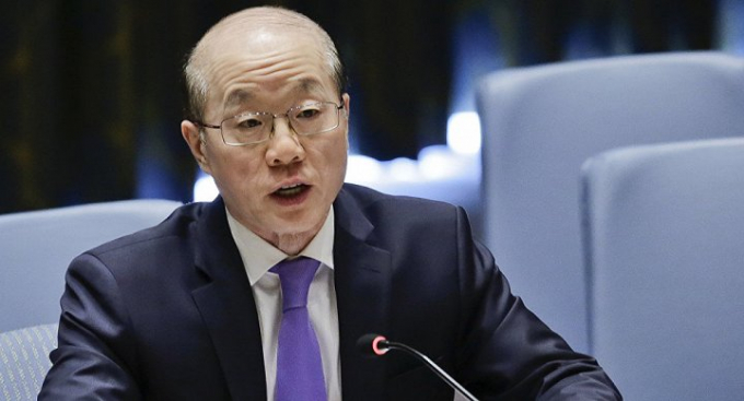 Đại sứ Trung Quốc tại Li&ecirc;n Hợp Quốc. (Ảnh: AP)