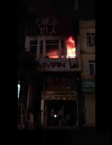 Hiện trường vụ ch&aacute;y.