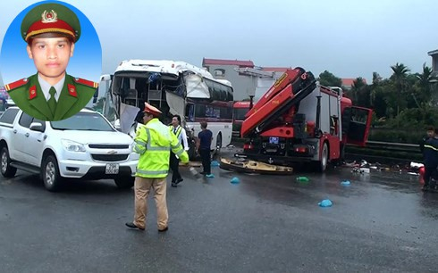 Vụ tai nạn khiến Trung sĩ Chử Văn Kh&aacute;nh (25 tuổi) tử vong.
