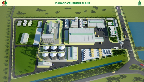 M&ocirc; h&igrave;nh to&agrave;n cảnh nh&agrave; m&aacute;y &eacute;p dầu thực vật của Dabaco.