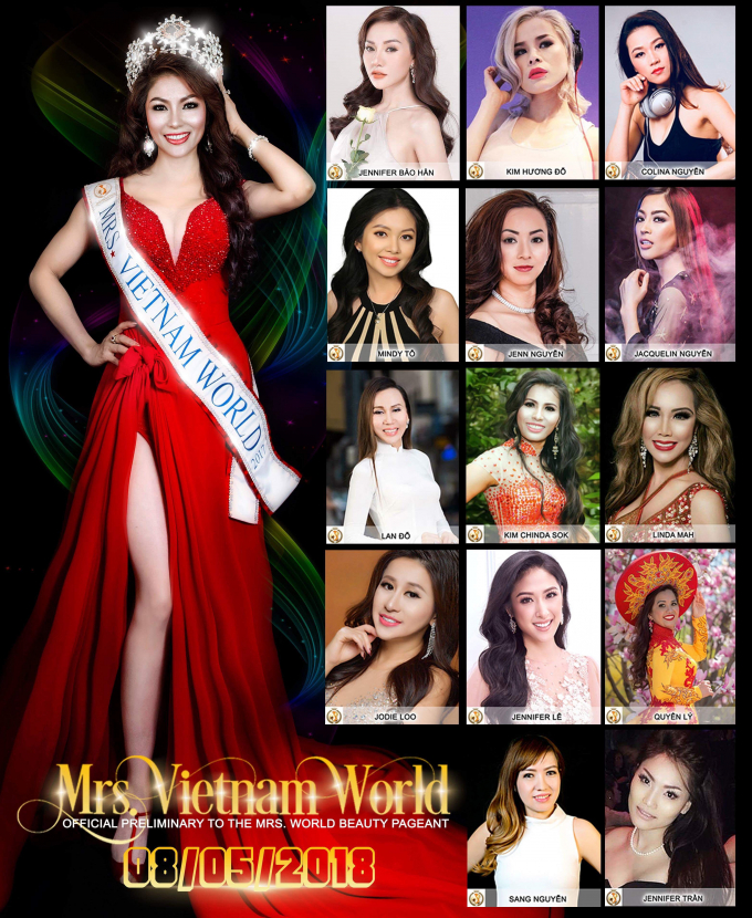 Nhan sắc của d&agrave;n th&iacute; sinh Mrs. Vietnam World 2018 cũng nhận được nhiều sự quan t&acirc;m của kh&aacute;n giả.