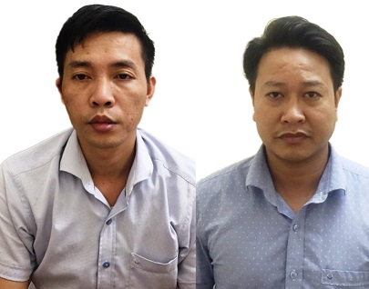 Hai bị can Đỗ Mạnh Tuấn (tr&aacute;i) v&agrave; Nguyễn Khắc Tuấn.