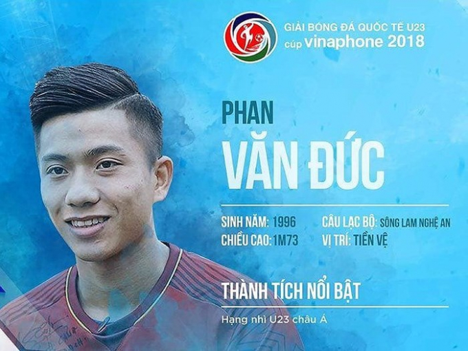 Tiền vệ: Văn Đức