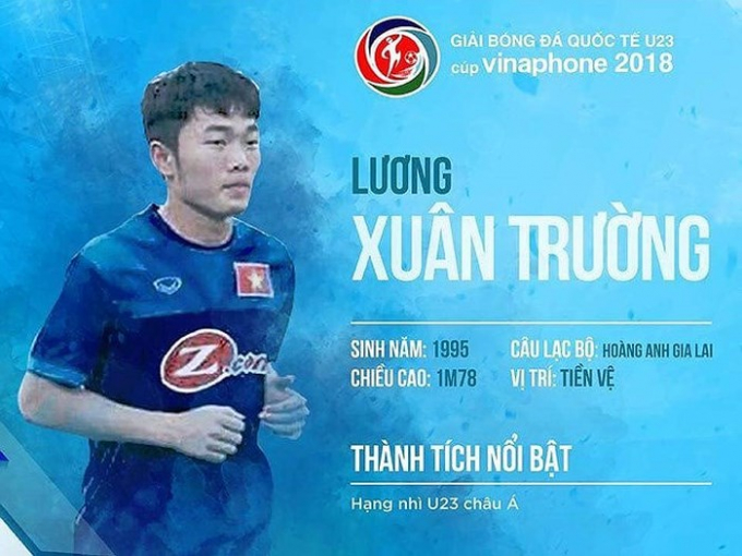 Tiền vệ: Xu&acirc;n Trường