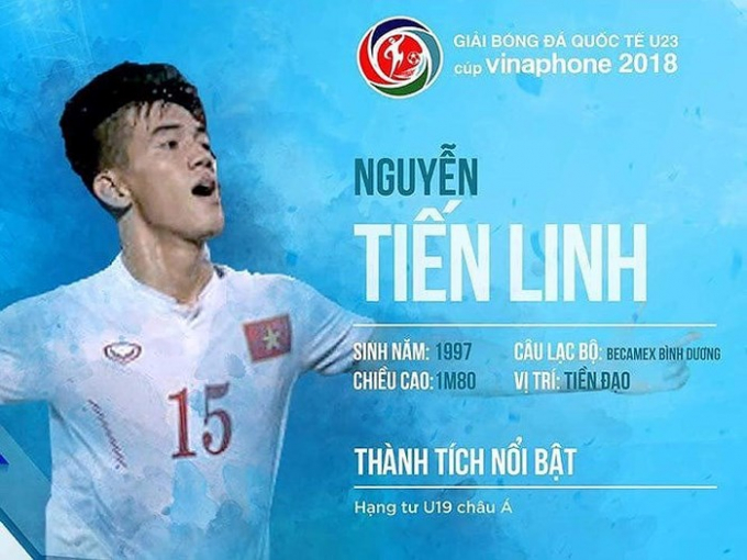 Tiền đạo: Tiến Linh