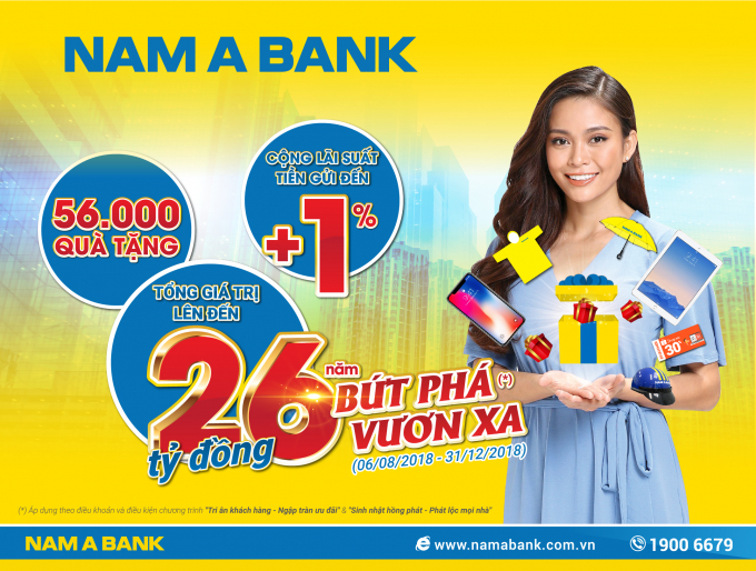 Nam A Bank  d&agrave;nh 26 tỷ đồng tri &acirc;n kh&aacute;ch h&agrave;ng