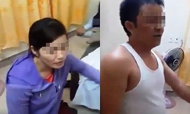 H&igrave;nh ảnh &ocirc;ng Qu&acirc;n v&agrave; vợ bạn th&acirc;n bị bắt quả tang trong nh&agrave; nghỉ.